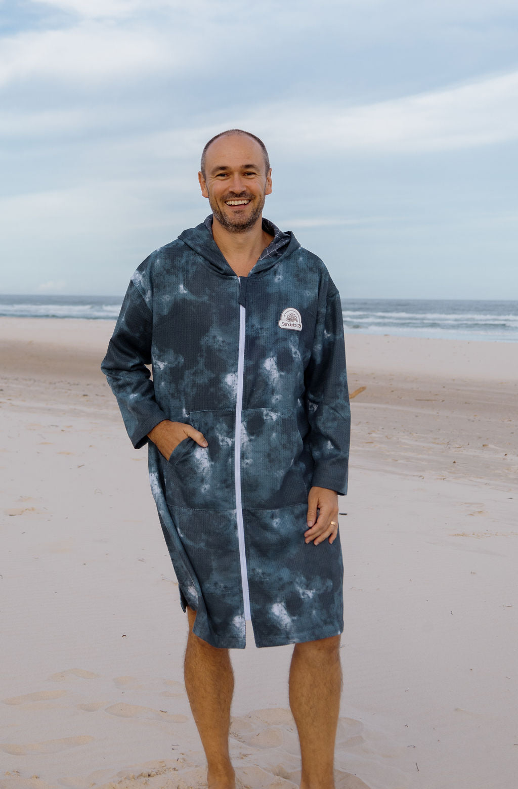 Adult Thunderstorm wearable towel – long sleeve and hooded