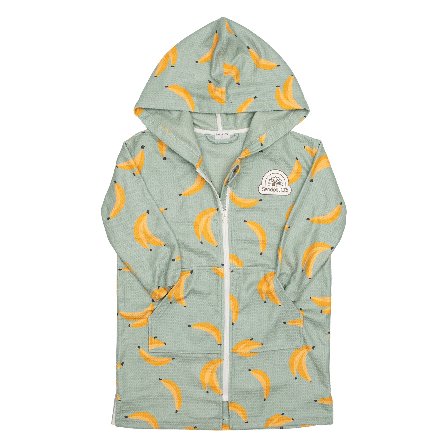 Kids Wearable Towel - Banana Party - Sand-Free Hooded Towel